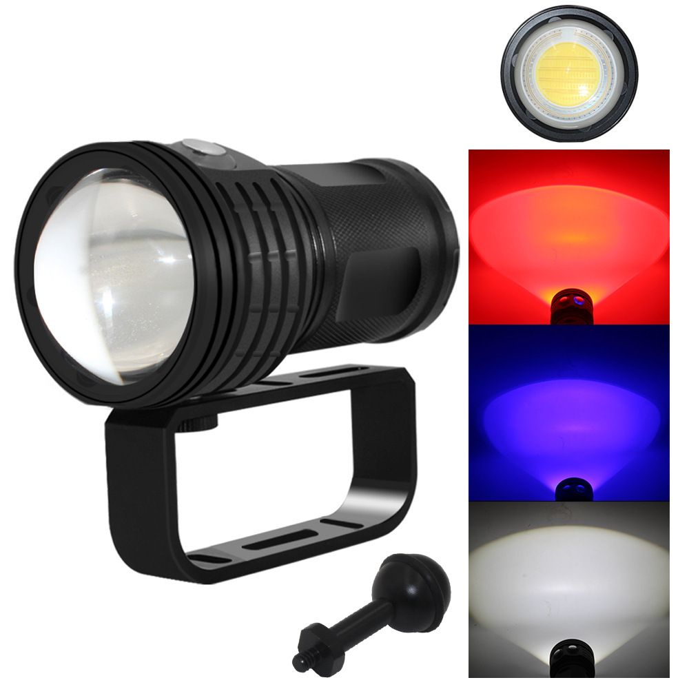 B12 LED Tauchlampe Helles Tauchlicht für Unterwasserfotografie IPX8 wasserdichte Scuba-Tauchlaterne