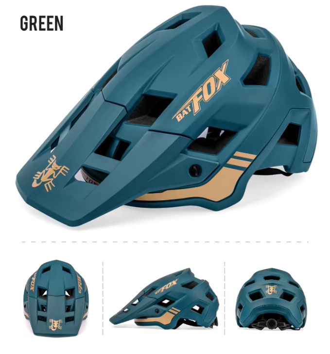 BATFOX Mountainbike-Helm: Leicht, In-Mold-Technologie, verstellbare Größenanpassung für Erwachsene und Jugendliche