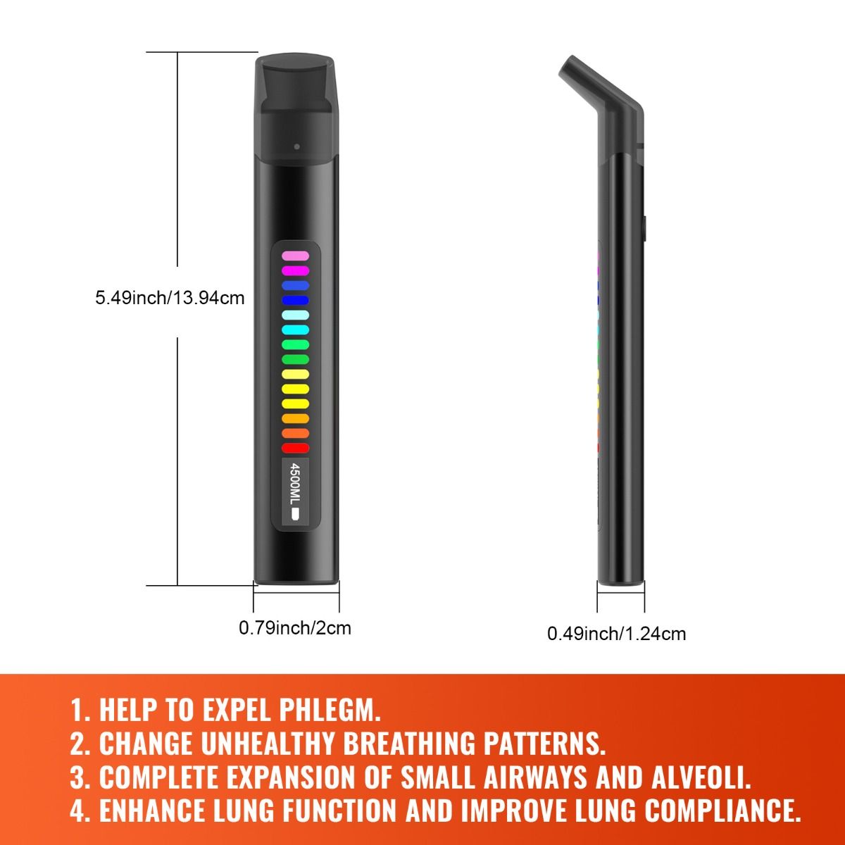 Smarter Atemtrainer, Atemassistent tragbar für Sportler: Lungenkapazität & Leistung steigern!