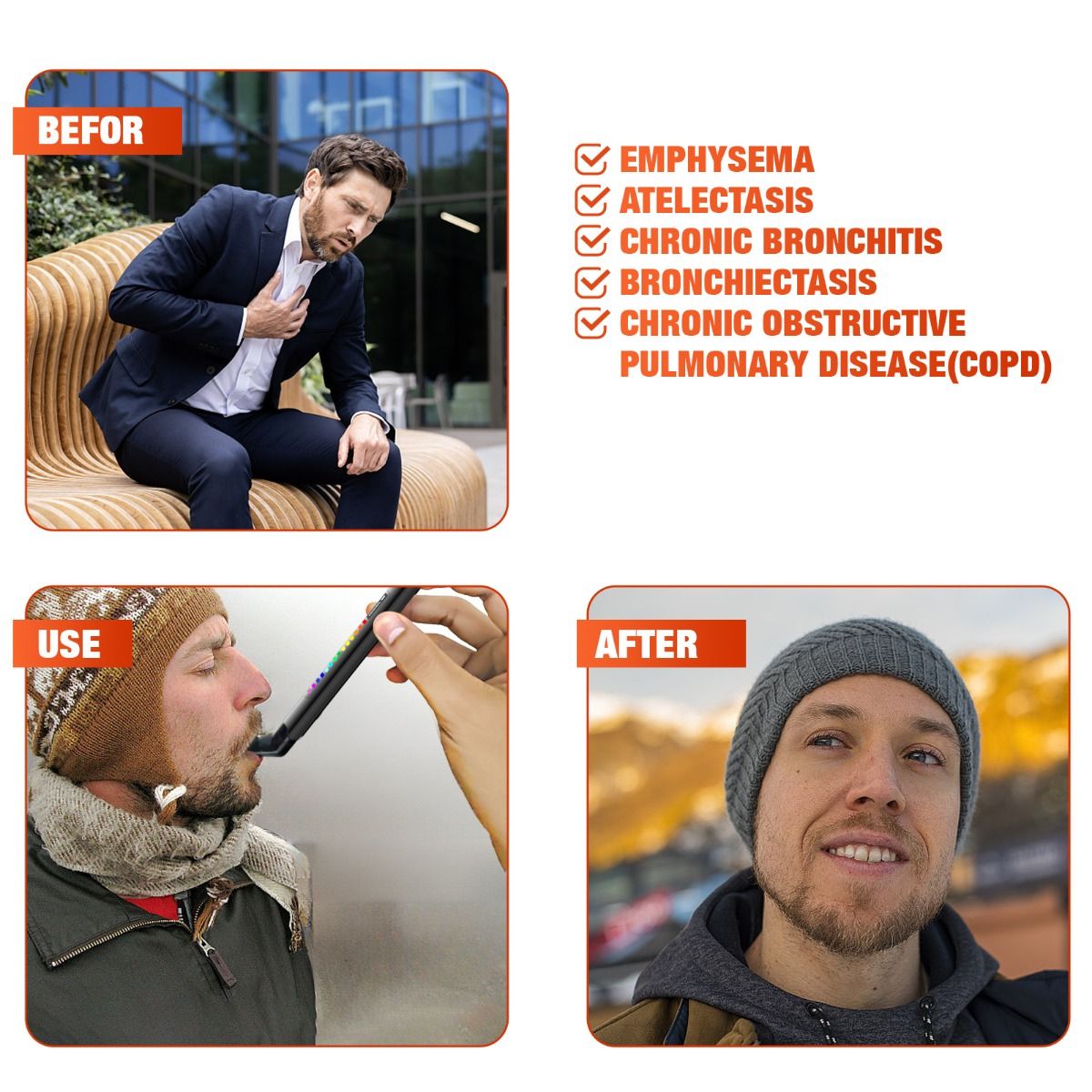 Smarter Atemtrainer, Atemassistent tragbar für Sportler: Lungenkapazität & Leistung steigern!