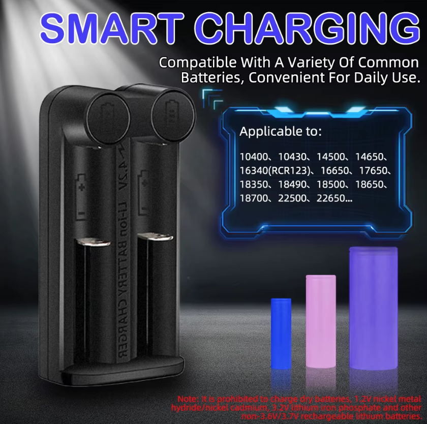 21700 Batterieladegerät für 18650 CR123A 14500 mit intelligenter MCU-Technologie und Sicherheitsfunktionen Effiziente Lösung
