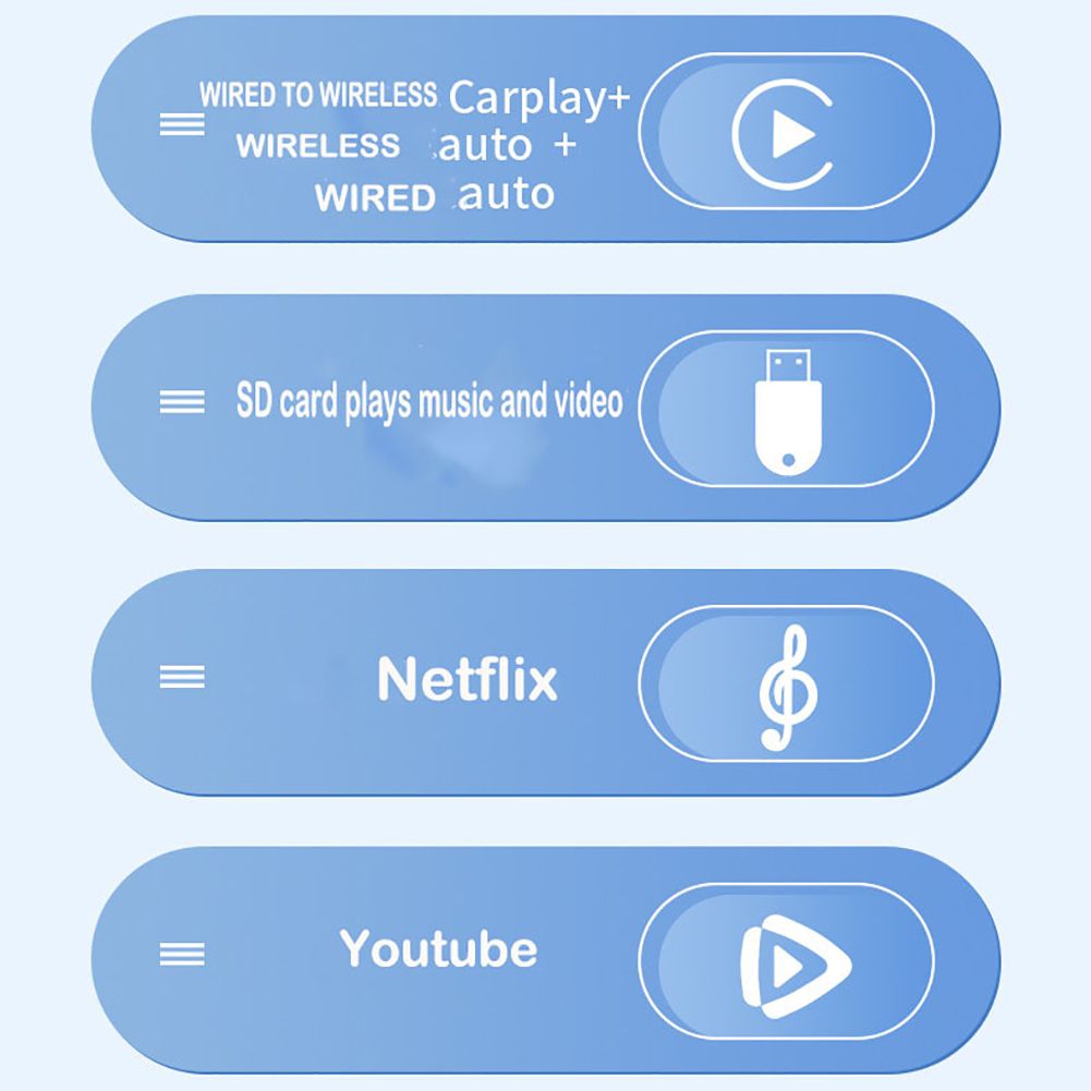 Carplay Box Wireless Android Auto Adapter Multimedia Video Box für YouTube Netflix Unterhaltung im Auto