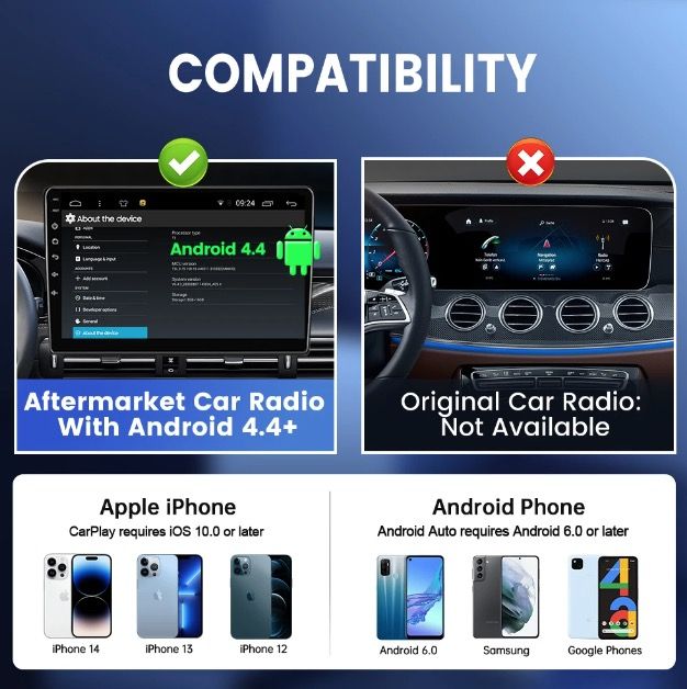 CarlinKit USB CarPlay Dongle Android Auto drahtlose Konnektivität, einfache Installation, Freisprechen, Musik