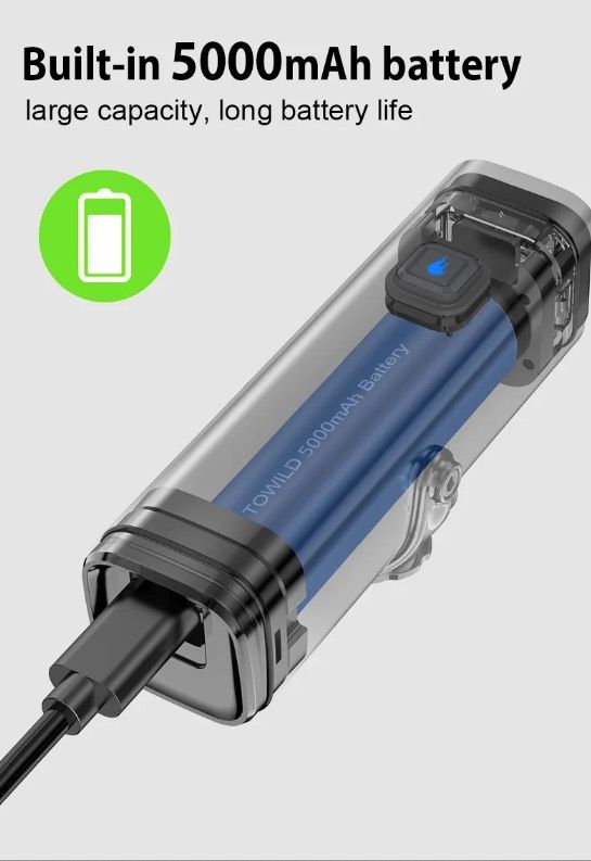 TOWILD CL1600 USB wiederaufladbarer 1600LM Fahrradlicht LED-Frontscheinwerfer mit einstellbarer Helligkeit für Nachtfahrten