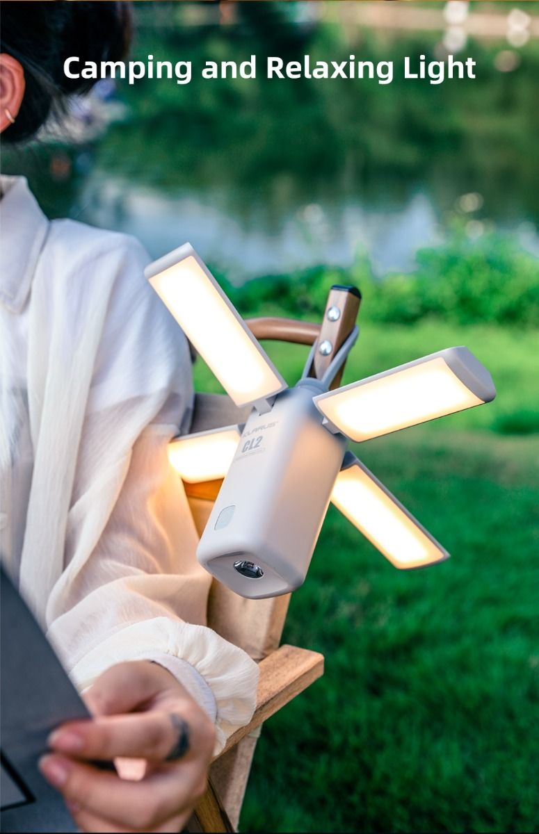 Klarus CL2 750 Lumen Freefolding Campinglicht augenschonende vielseitige Lampe mit 7 Lichtmodi und einstellbarem Winkel