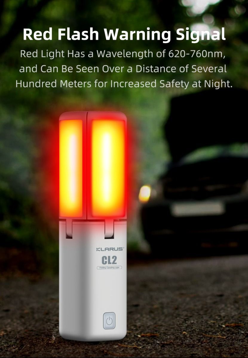 Klarus CL2 750 Lumen Freefolding Campinglicht augenschonende vielseitige Lampe mit 7 Lichtmodi und einstellbarem Winkel