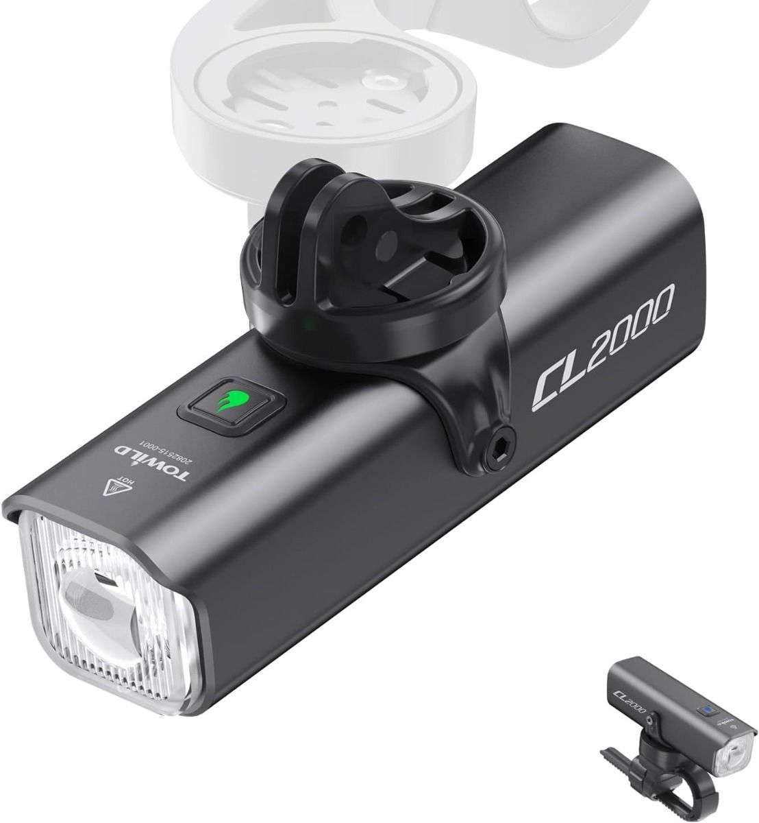 TOWILD CL2000 Fahrradlicht 2000 Lumen Superhell & Wasserdicht für sichere Nachtfahrt, MTB, Rennrad, Pendler