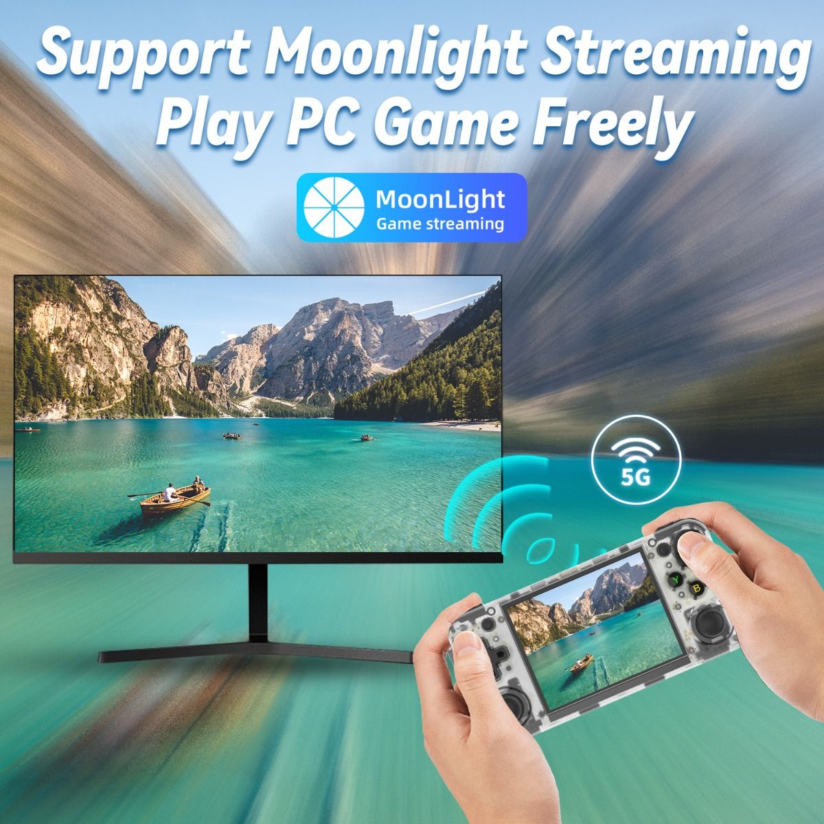 ANBERNIC RG35XX H Handheld-Spielekonsole mit 5000 klassischen Spielen Retro-Gaming IPS-Display kostenlos