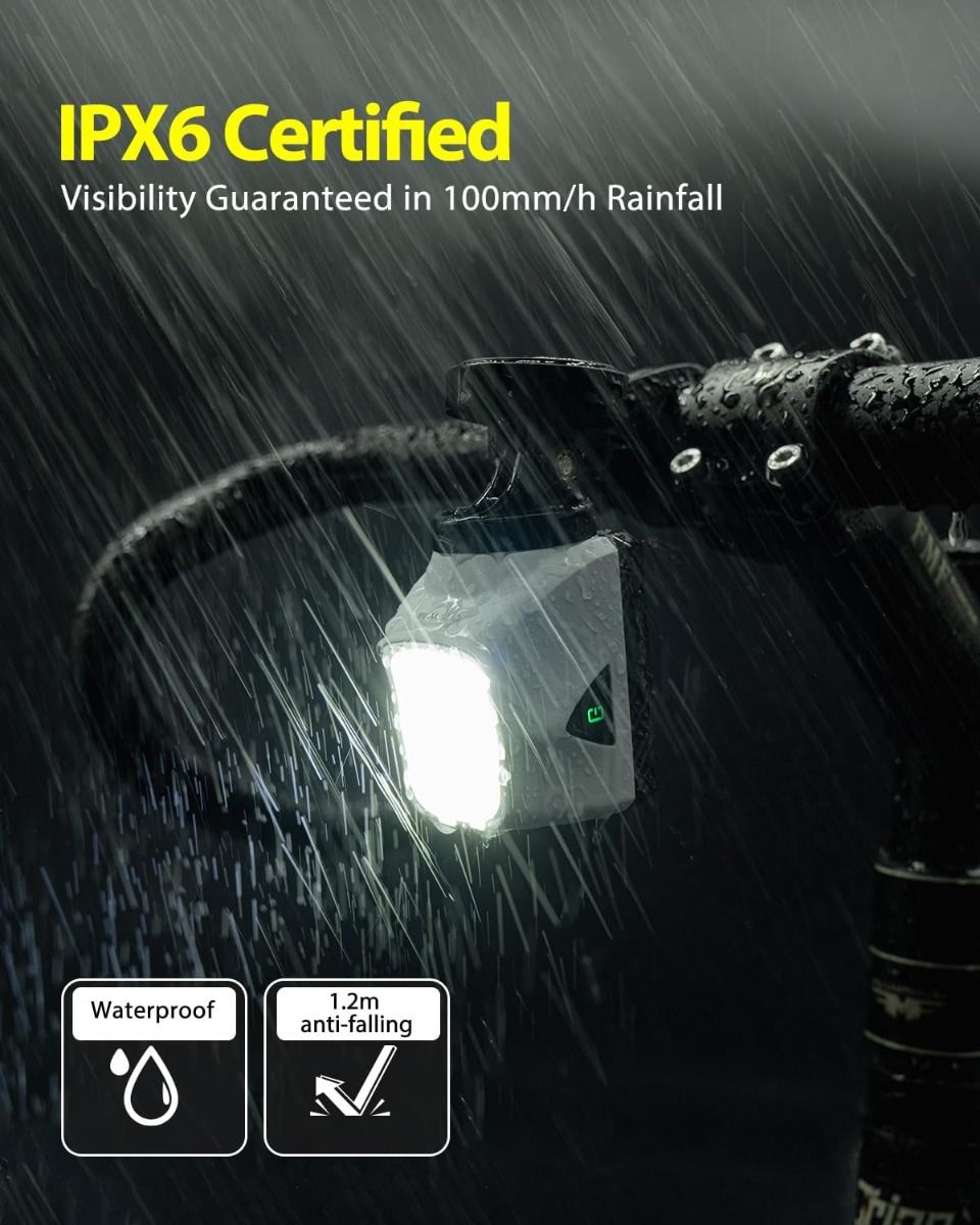 TOWILD DLite 1700 USB wiederaufladbarer Fahrradscheinwerfer 1900 Lumen wasserdichter Frontscheinwerfer DL1700 Fahrradlichter