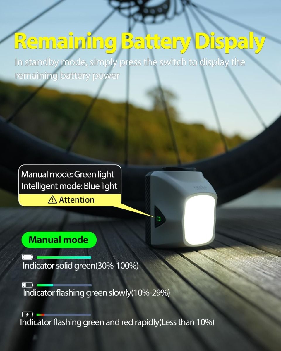 TOWILD DLite 1700 USB wiederaufladbarer Fahrradscheinwerfer 1900 Lumen wasserdichter Frontscheinwerfer DL1700 Fahrradlichter