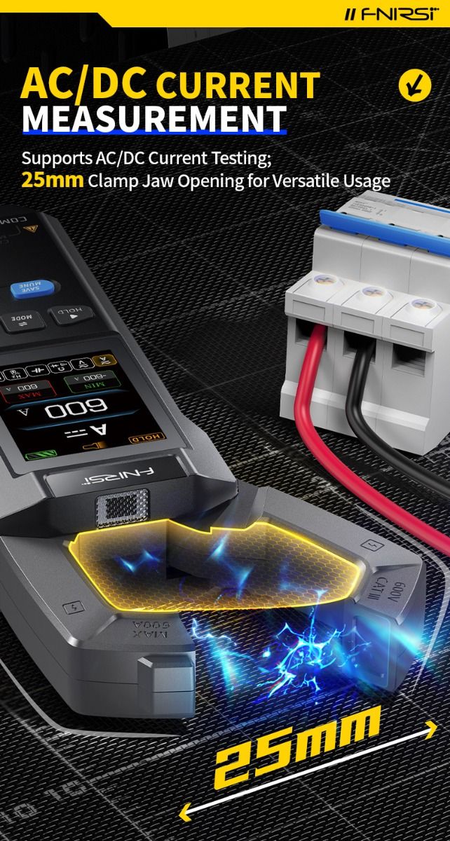 FNIRSI DMC-100 Zangenmultimeter | Vollautomatisches & hochpräzises Messgerät für Elektriker