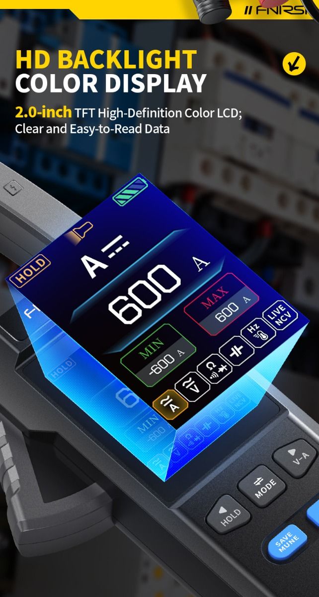 FNIRSI DMC-100 Zangenmultimeter | Vollautomatisches & hochpräzises Messgerät für Elektriker