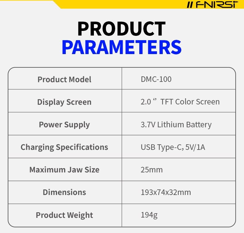 FNIRSI DMC-100 Zangenmultimeter | Vollautomatisches & hochpräzises Messgerät für Elektriker
