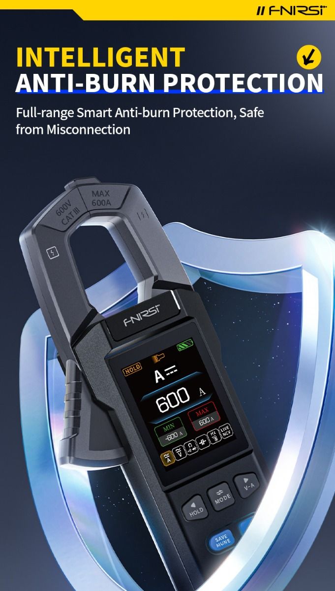 FNIRSI DMC-100 Zangenmultimeter | Vollautomatisches & hochpräzises Messgerät für Elektriker