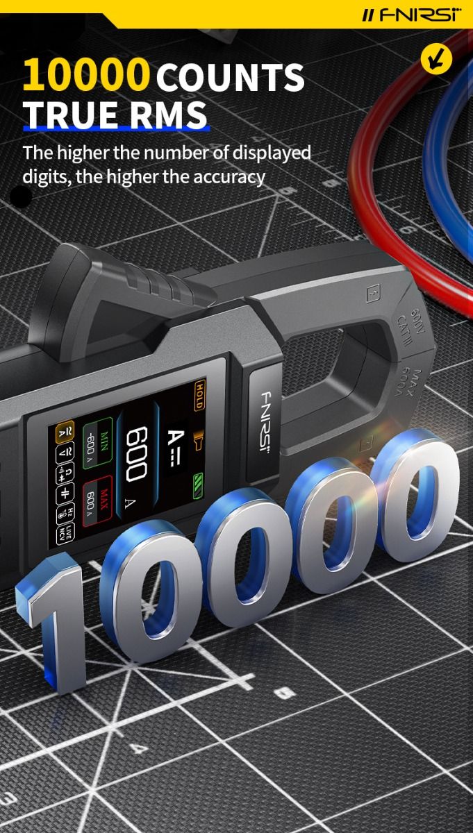 FNIRSI DMC-100 Zangenmultimeter | Vollautomatisches & hochpräzises Messgerät für Elektriker