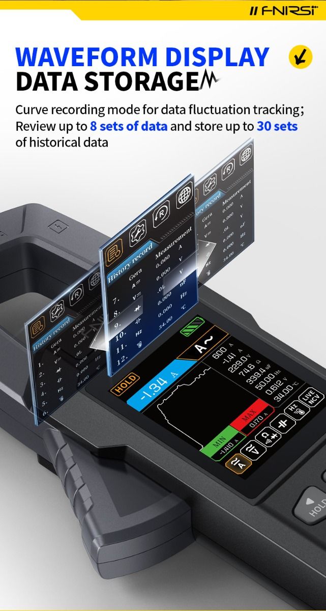 FNIRSI DMC-100 Zangenmultimeter | Vollautomatisches & hochpräzises Messgerät für Elektriker