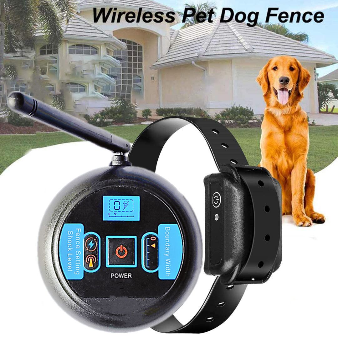 Drahtloses Hunde-Elektrozaun-System, wiederaufladbares Halsband, wasserdicht, verstellbar, sicherer Spielbereich für Hunde, 200 Meter