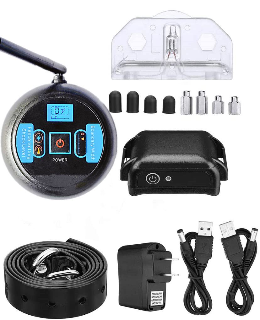 Drahtloses Hunde-Elektrozaun-System, wiederaufladbares Halsband, wasserdicht, verstellbar, sicherer Spielbereich für Hunde, 200 Meter