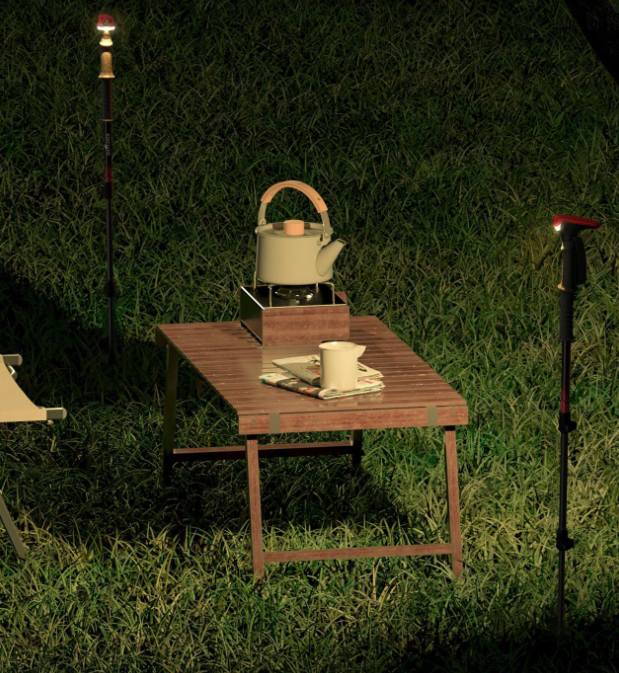 Guitorch LED Wanderstöcke – Leichte Alu Trekkingstöcke für sichere Nachtwanderung & Outdoor