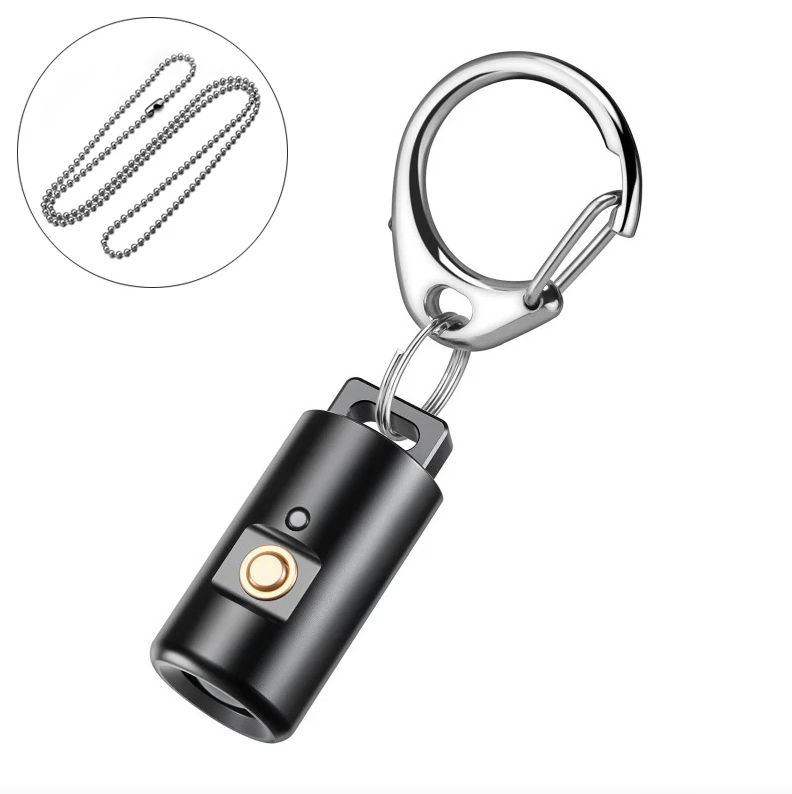 Mini Taschenlampe LED USB wiederaufladbar – Kompaktes EDC Licht für Camping, Wandern & Notfälle, Schlüsselanhänger