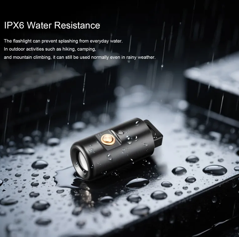 Mini Taschenlampe LED USB wiederaufladbar – Kompaktes EDC Licht für Camping, Wandern & Notfälle, Schlüsselanhänger