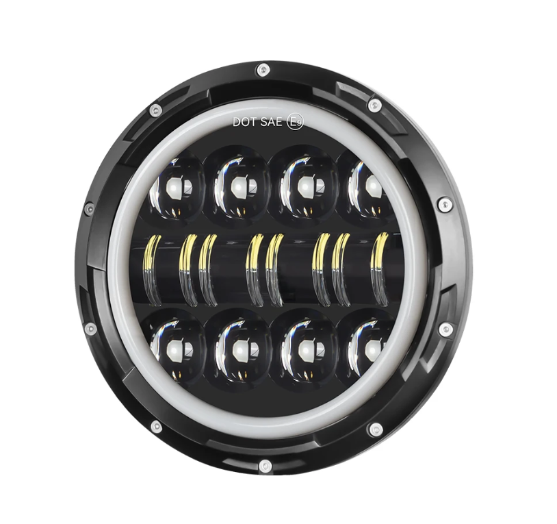 7 Zoll Motorrad LED Scheinwerfer Harley Jeep Wrangler Offroad 75W IP67 Wasserdicht Beam DRL Zubehör