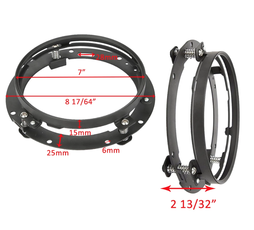 7 Zoll Motorrad LED Scheinwerfer Harley Jeep Wrangler Offroad 75W IP67 Wasserdicht Beam DRL Zubehör