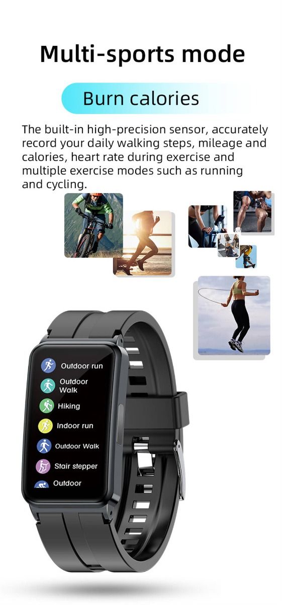 EP01 Blutglukose-Smartwatch: EKG, HRV, Herzfrequenz, Temperatur. 1,47 Zoll HD wasserdichter Fitness-Tracker