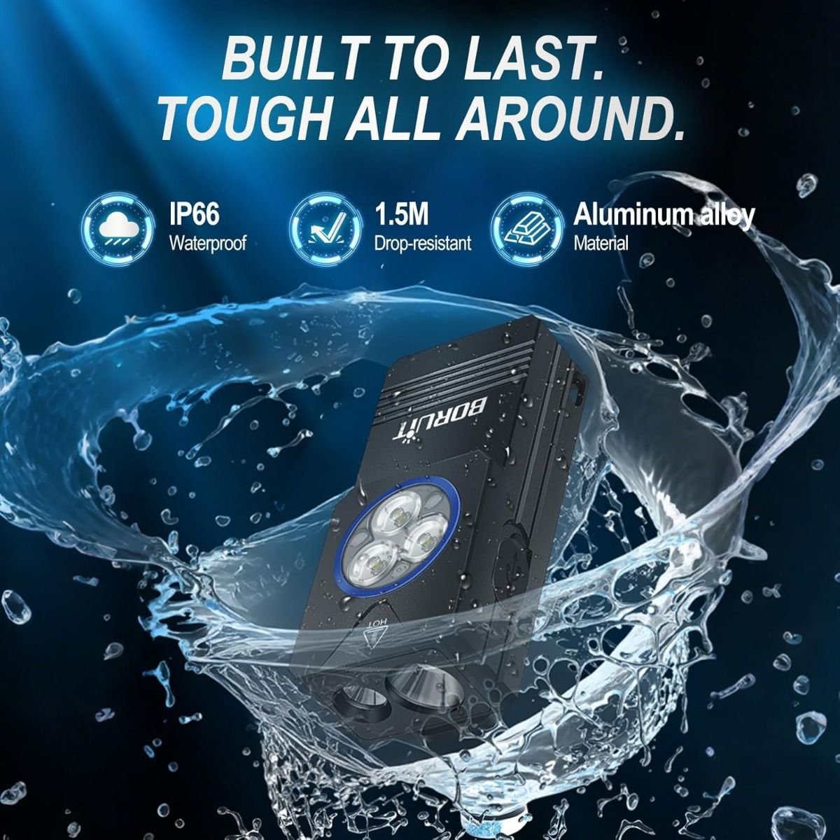 EV30 Kompakttaschenlampe mit 550 Lumen & 365nm UV-Licht | USB-C wiederaufladbar | Perfekt für EDC & Schlüssel!