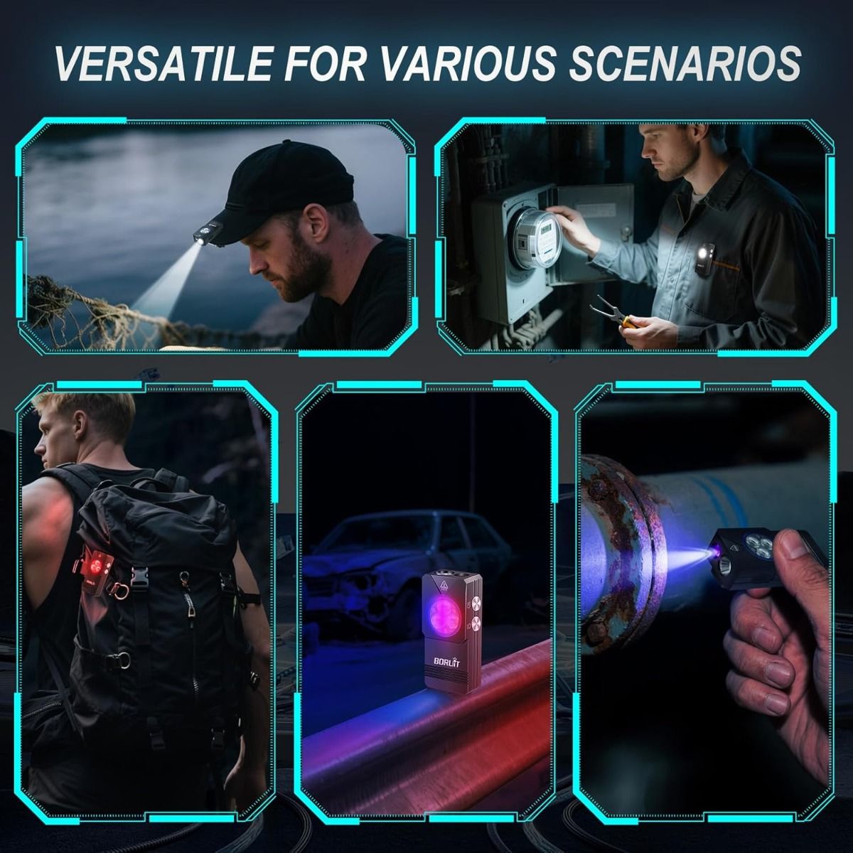 EV30 Kompakttaschenlampe mit 550 Lumen & 365nm UV-Licht | USB-C wiederaufladbar | Perfekt für EDC & Schlüssel!