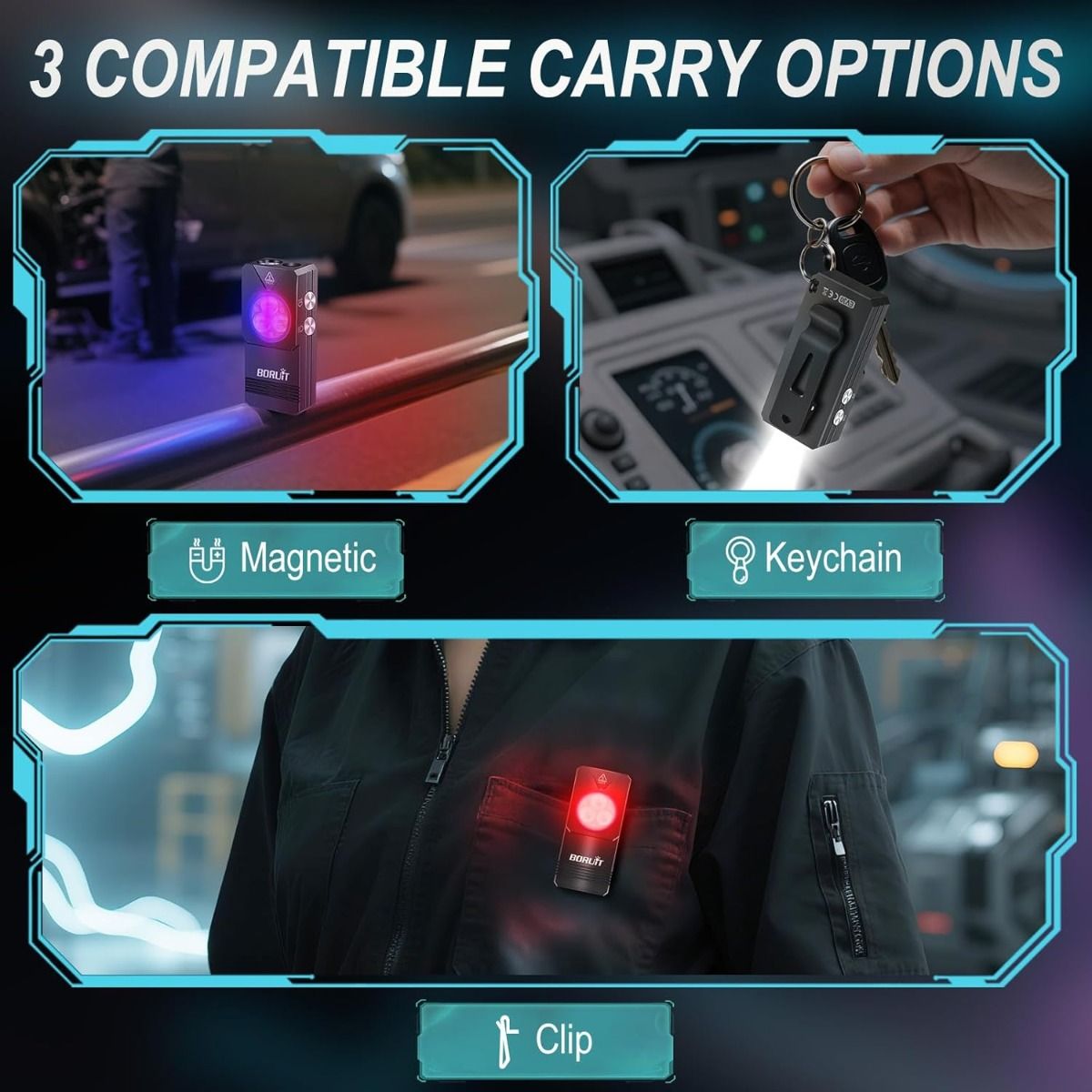 EV30 Kompakttaschenlampe mit 550 Lumen & 365nm UV-Licht | USB-C wiederaufladbar | Perfekt für EDC & Schlüssel!