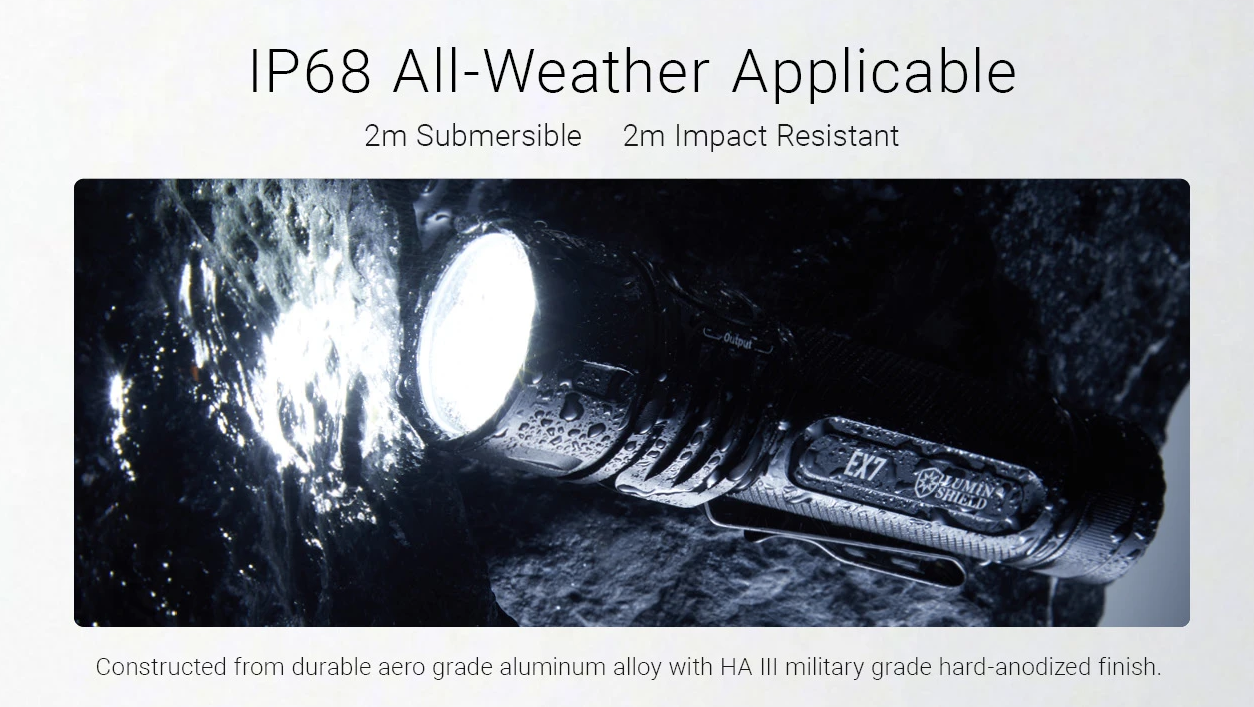 Nitecore EX7 Taschenlampe 6000 Lumen | Extrem Hell & USB-C Wiederaufladbar für Outdoor, Suche