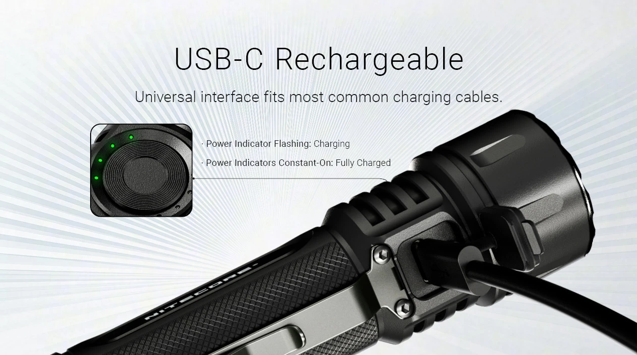 Nitecore EX7 Taschenlampe 6000 Lumen | Extrem Hell & USB-C Wiederaufladbar für Outdoor, Suche