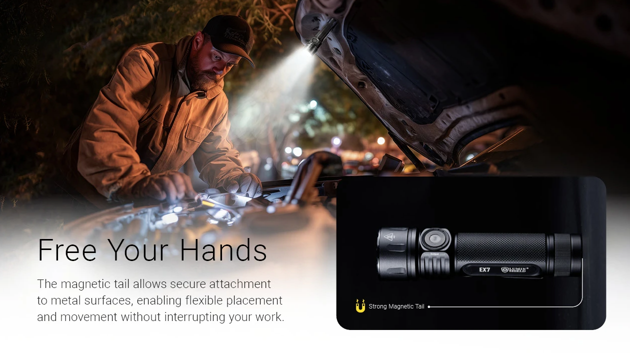 Nitecore EX7 Taschenlampe 6000 Lumen | Extrem Hell & USB-C Wiederaufladbar für Outdoor, Suche