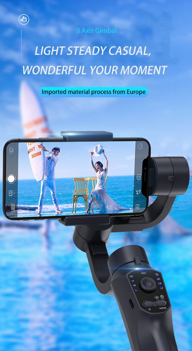 F10 Pro Stabilizer 3-Achsen Smartphone-Gimbal für mobiles Filmen mit Smartphone-Kompatibilität und Gesichtserkennung