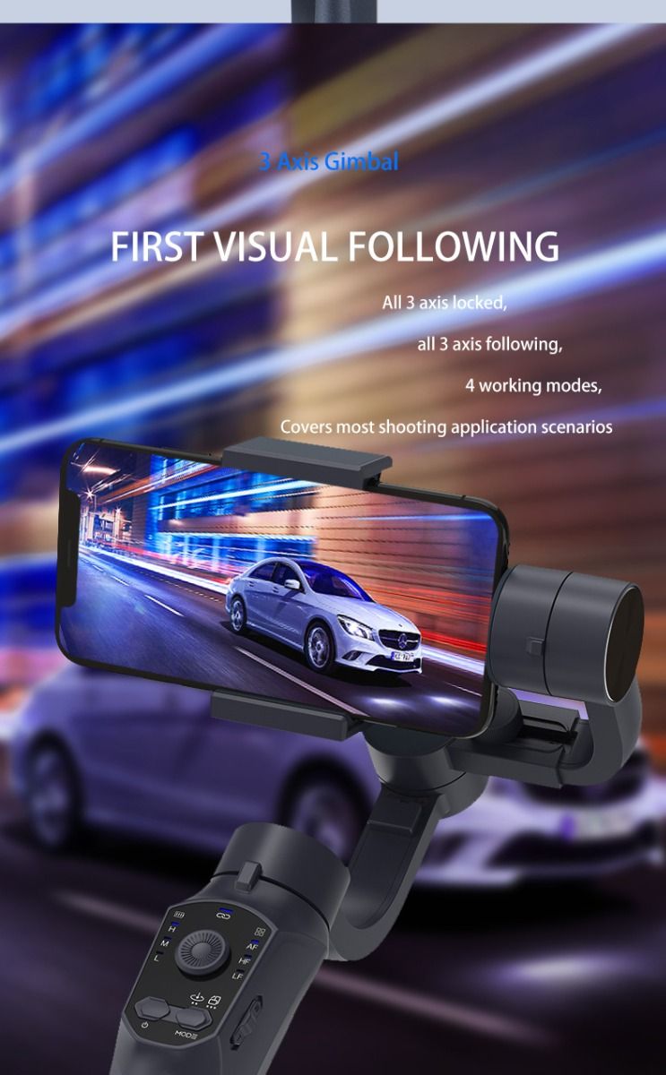 F10 Pro Stabilizer 3-Achsen Smartphone-Gimbal für mobiles Filmen mit Smartphone-Kompatibilität und Gesichtserkennung