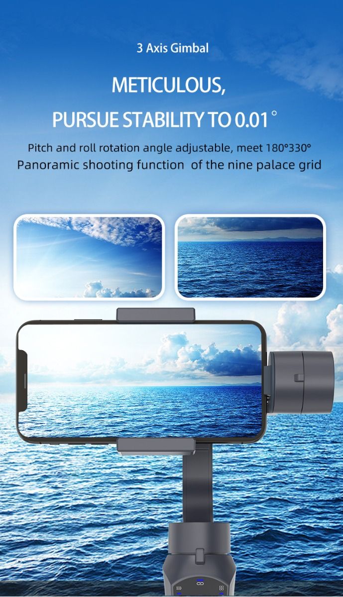 F10 Pro Stabilizer 3-Achsen Smartphone-Gimbal für mobiles Filmen mit Smartphone-Kompatibilität und Gesichtserkennung