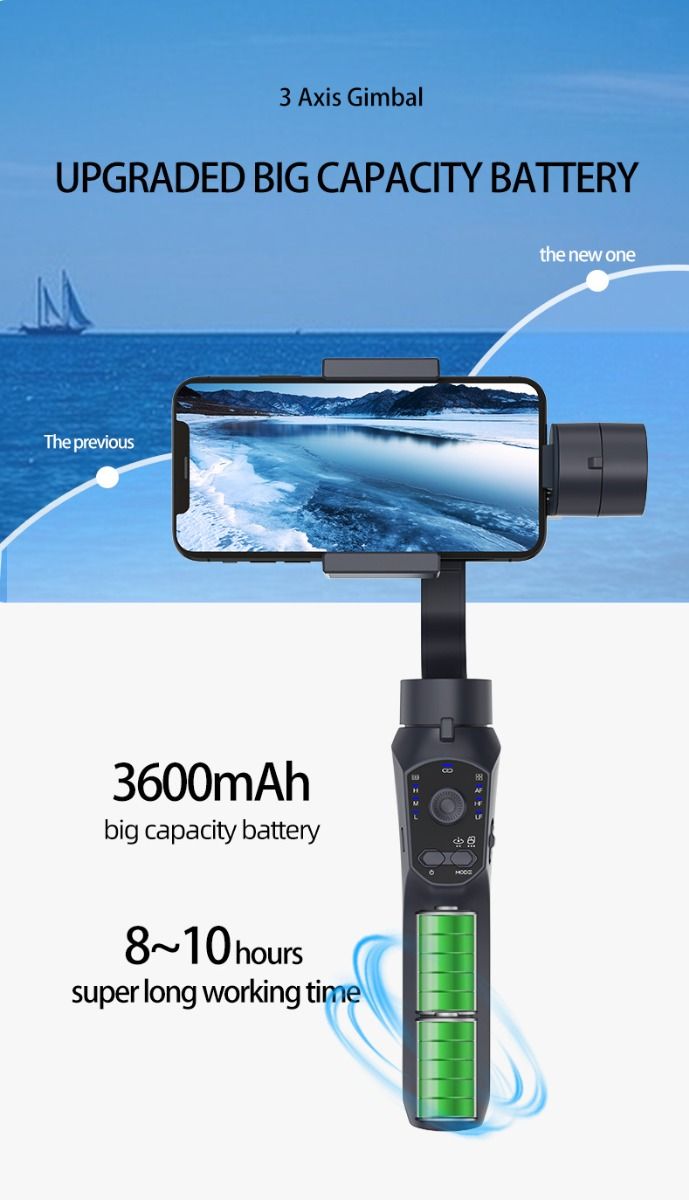 F10 Pro Stabilizer 3-Achsen Smartphone-Gimbal für mobiles Filmen mit Smartphone-Kompatibilität und Gesichtserkennung