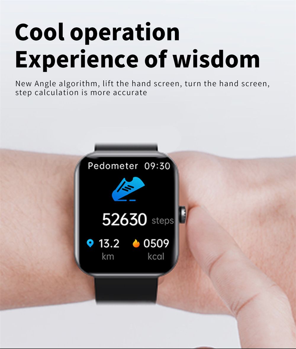F57L Smartwatch Blutzucker Blutdruck Herzfrequenz Temperaturüberwachung Sportüberwachung 1,91 Zoll Sn