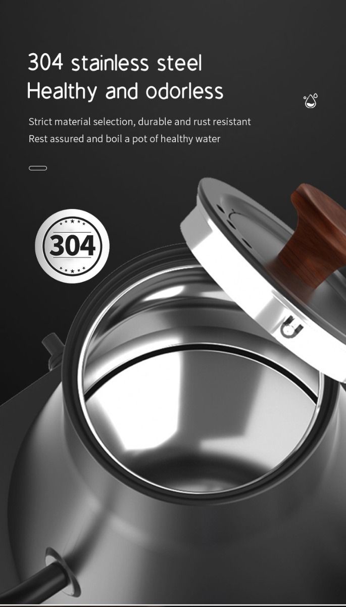 Elektrischer Gooseneck-Wasserkessel mit Echtzeit-Temperaturkontrolle, 1200 Watt schnelles Heizen, sicheres Design, präzises Ausgießen