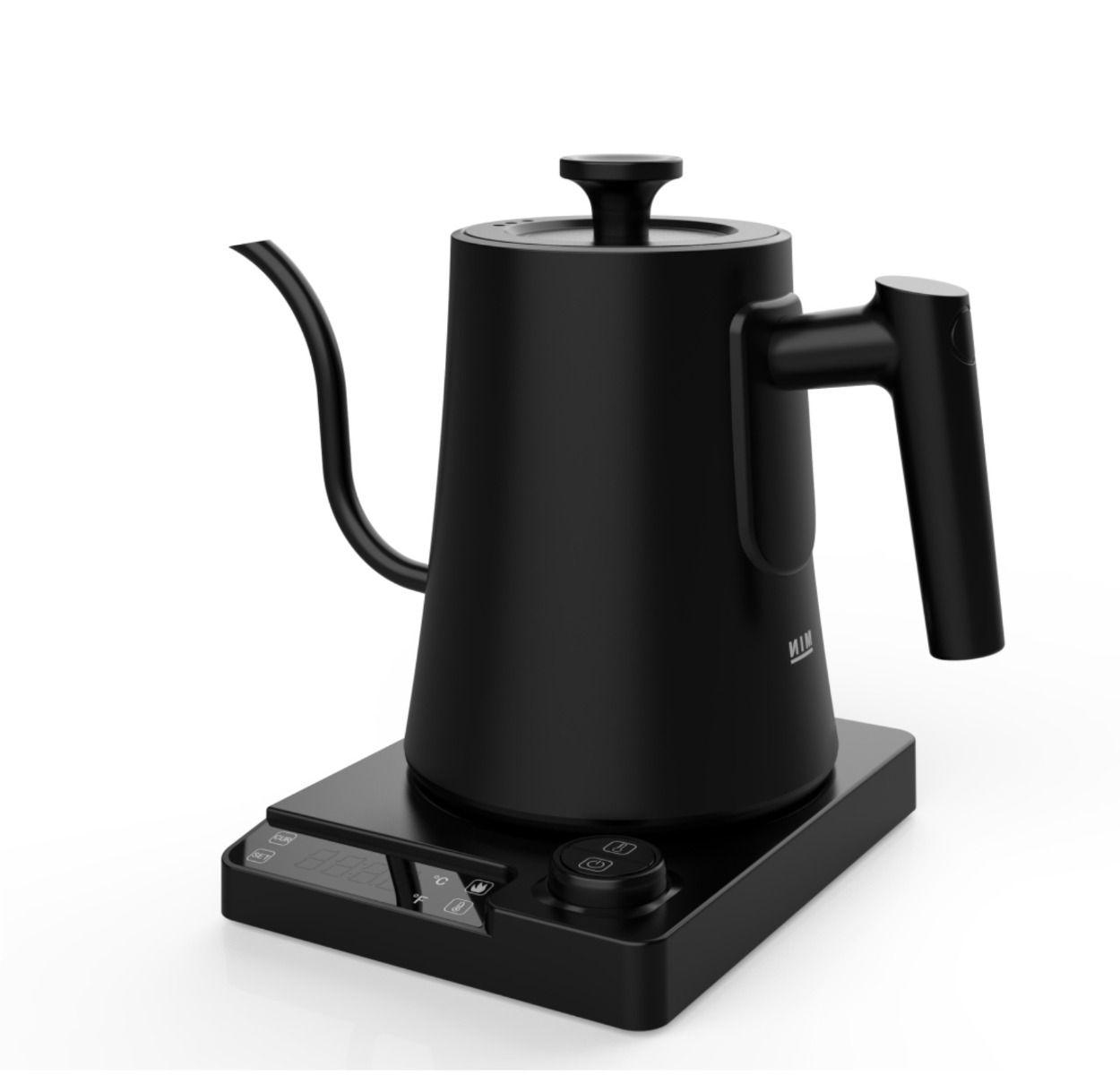 Elektrischer Gooseneck-Wasserkessel mit Echtzeit-Temperaturkontrolle, 1200 Watt schnelles Heizen, sicheres Design, präzises Ausgießen
