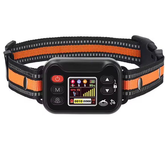 Kabelloses Hundezughalsband, GPS-Haustier-Eingrenzungssystem, wiederaufladbares Hunde-Bellhalsband , wasserdichter Anti-Bell-Trainer, für Hunde 15-120 lbs