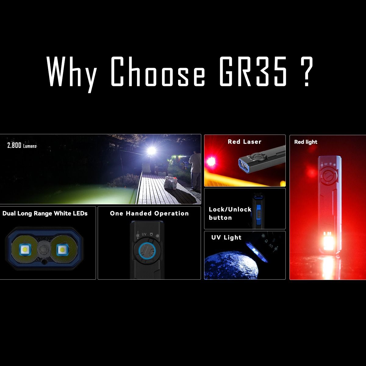 IMALENT GR35 Rote LED Taschenlampe 2800 Lumen – Dein EDC Multilichtsystem für Alltag & Abenteuer, magnetisch!