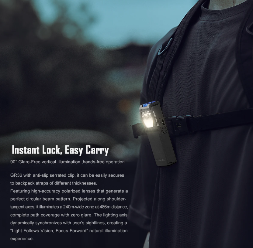 IMALENT GR36 EDC LED Taschenlampe 2800 Lumen, USB-C aufladbar, magnetisch, Clip-on