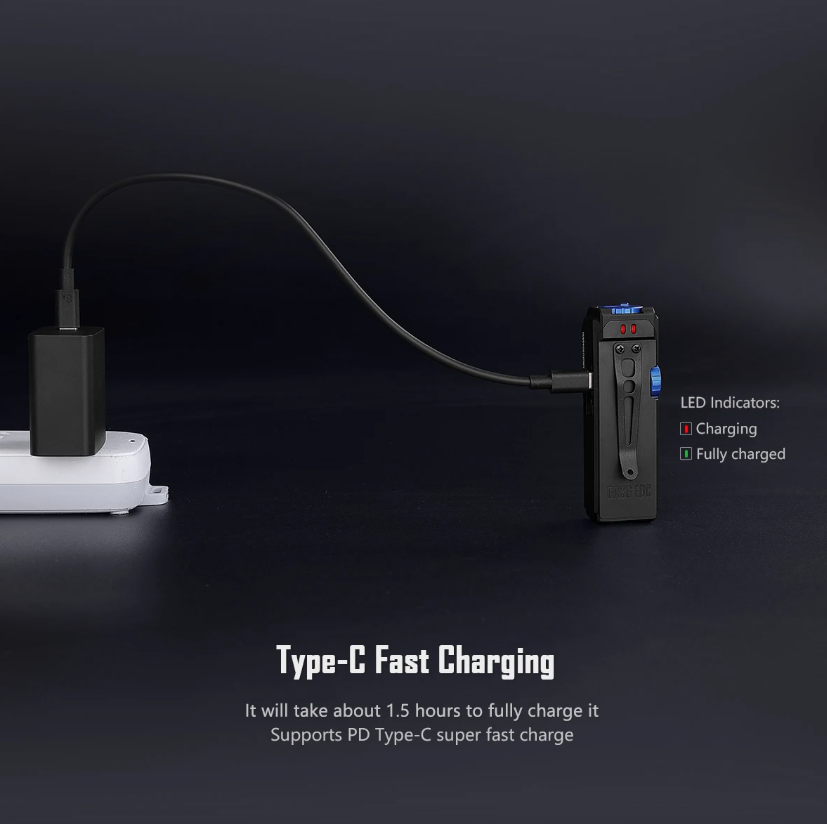 IMALENT GR36 EDC LED Taschenlampe 2800 Lumen, USB-C aufladbar, magnetisch, Clip-on