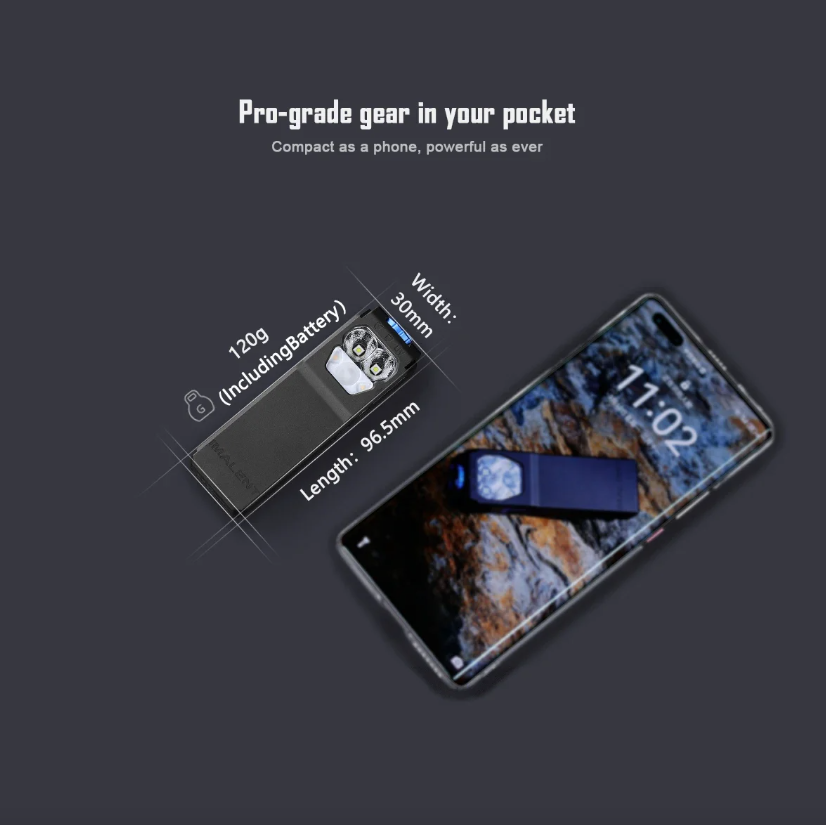 IMALENT GR36 EDC LED Taschenlampe 2800 Lumen, USB-C aufladbar, magnetisch, Clip-on