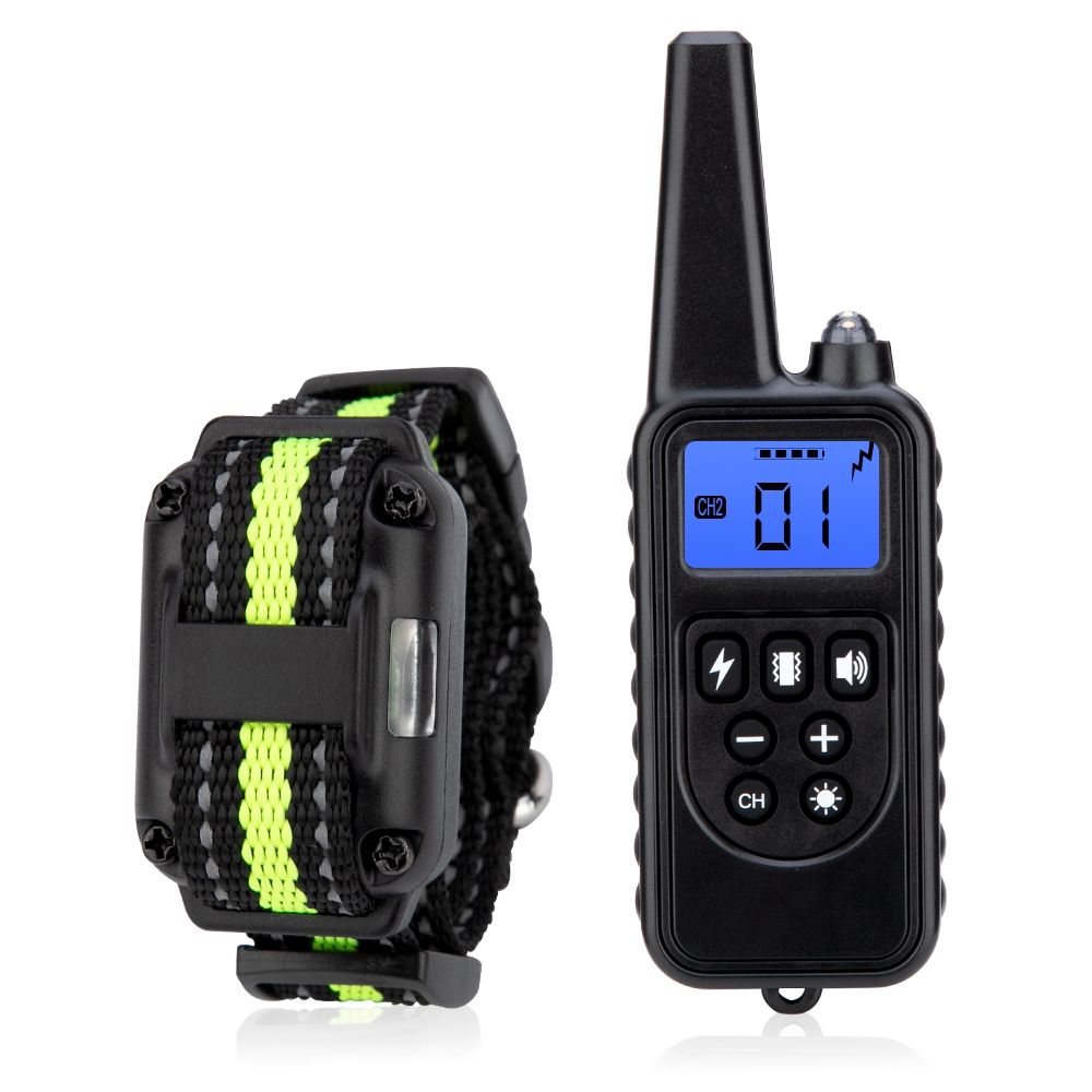 800 m elektrisches Hundetrainingshalsband mit LCD-Display, wiederaufladbar, wasserdicht, einstellbare Stufen für Haustierbesitzer