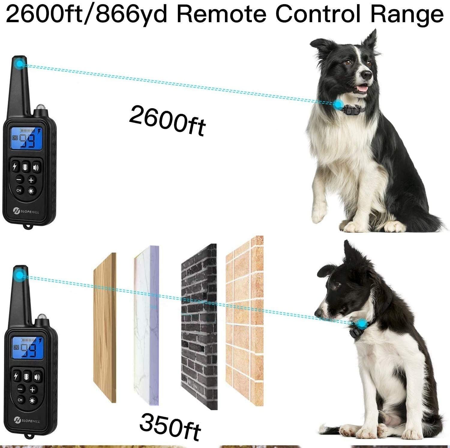 800m Elektrisches Hundetrainingshalsband mit LCD-Display, wiederaufladbares wasserdichtes Halsband, effektives Outdoor-Training
