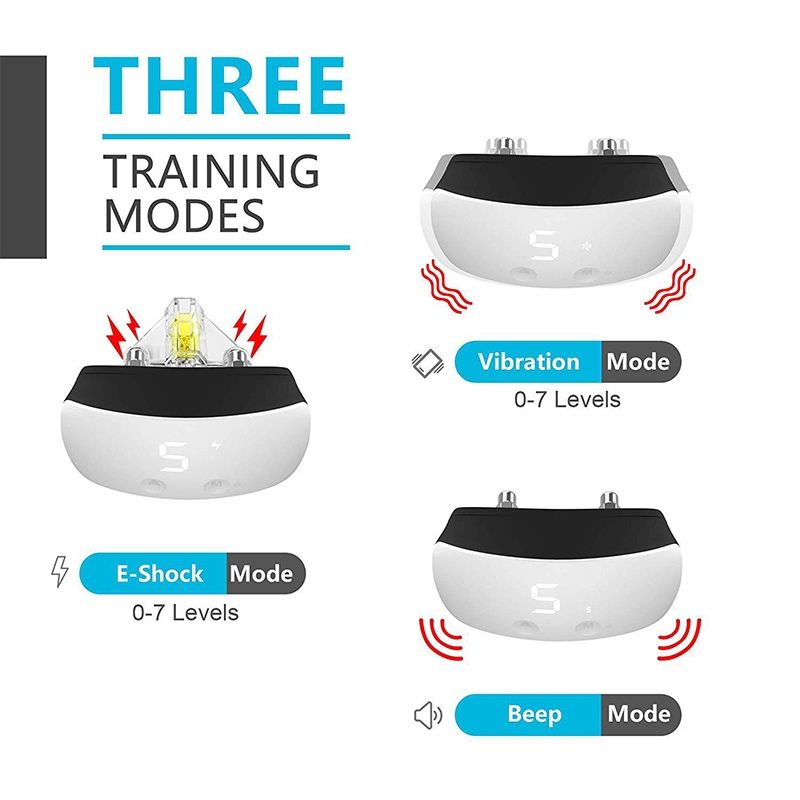 Touch 7 Level Hundehalsband Wasserdichtes Hundetrainingshalsband Effektives Bellmanagement Outdoor-Training