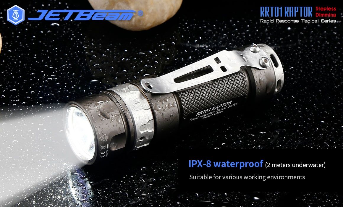 JETBeam JET-RRT01 XP-L 950 Lumen LED EDC Taschenlampe Langlebige Außenbeleuchtung für Camping Wandern